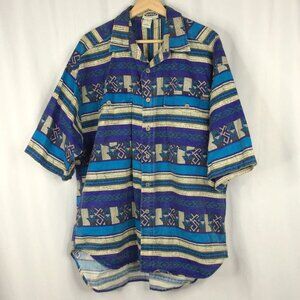 Vintage 80s Motto Reddot Shirt Men Size Large All Over Print M'Otto